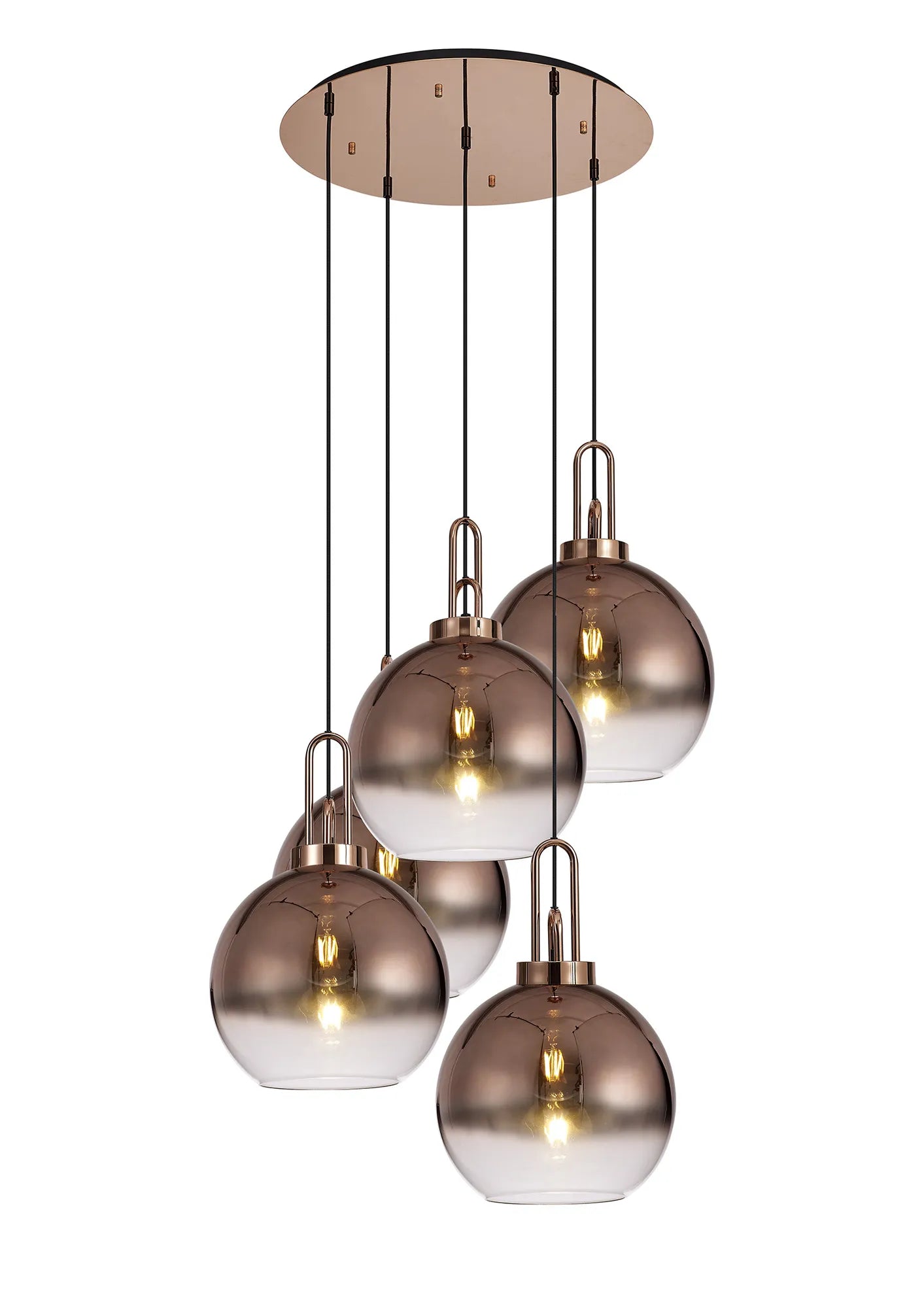 Stylish Cadiz 5-Light Cluster Pendant Light Fixture - Modern Ceiling Lighting for Dining Room, Kitchen & Living Room
