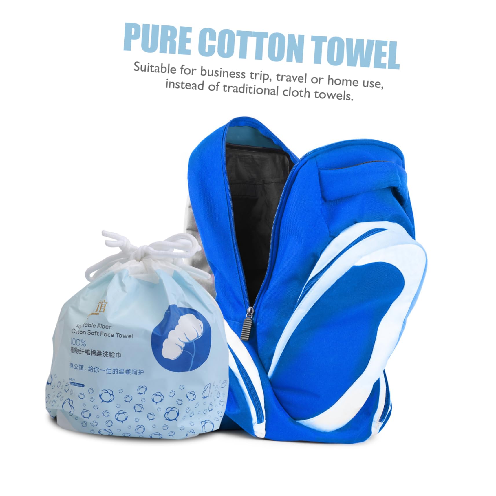 1pc Disposable Washcloth - Pure Cotton Makeup Remover Wipes, Soft & Absorbent Facial Towels for Deep Cleaning & Makeup Removal | Ideal for Travel, Gym & Daily Skincare Routine