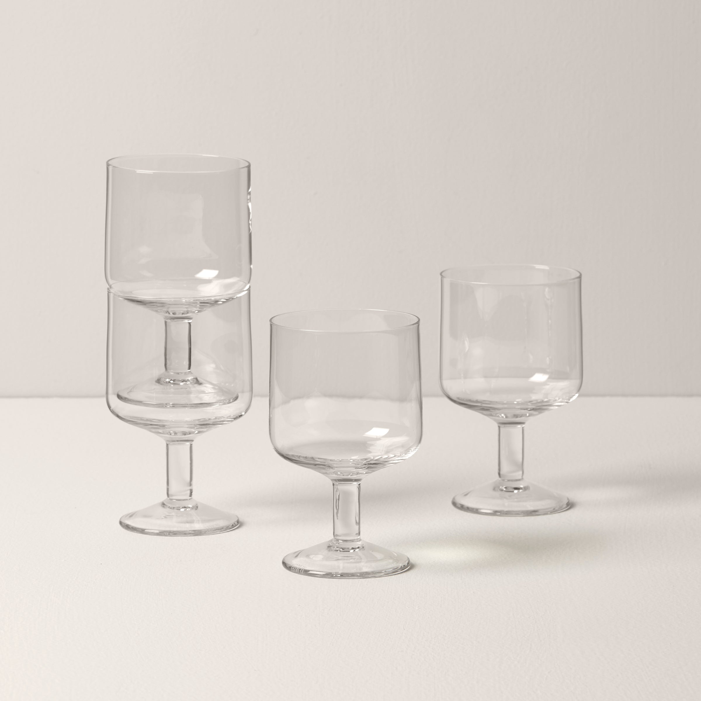 Premium Tuscany Classic Stackable Wine Glasses Set of 4 - Shatterproof Stemware for Red & White Wine - Perfect for Dinner Parties, Weddings & Home Entertaining