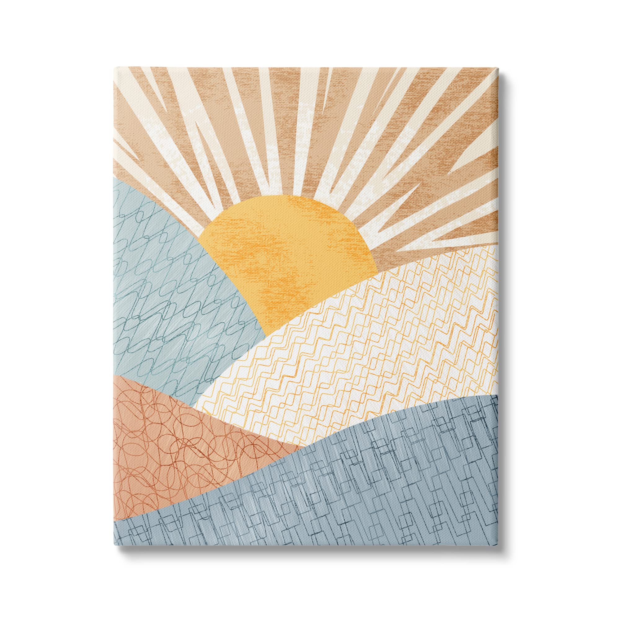 Stupell Industries Abstract Sunrise Rolling Hills Canvas Wall Art - 24