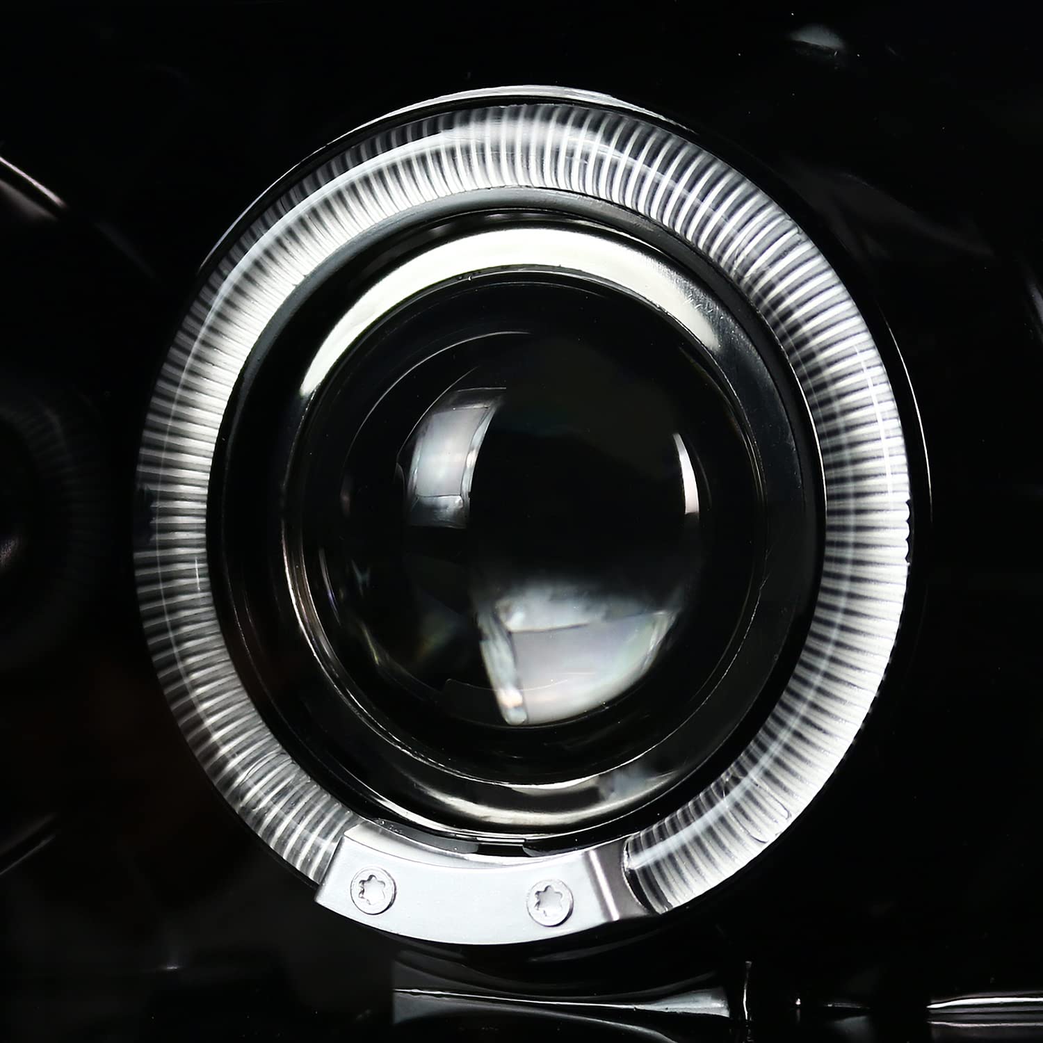 Spec-D LED Halo Headlights for 1997-2003 Ford F150 & Expedition - Black Projector Lights for Off-Road & Night Driving