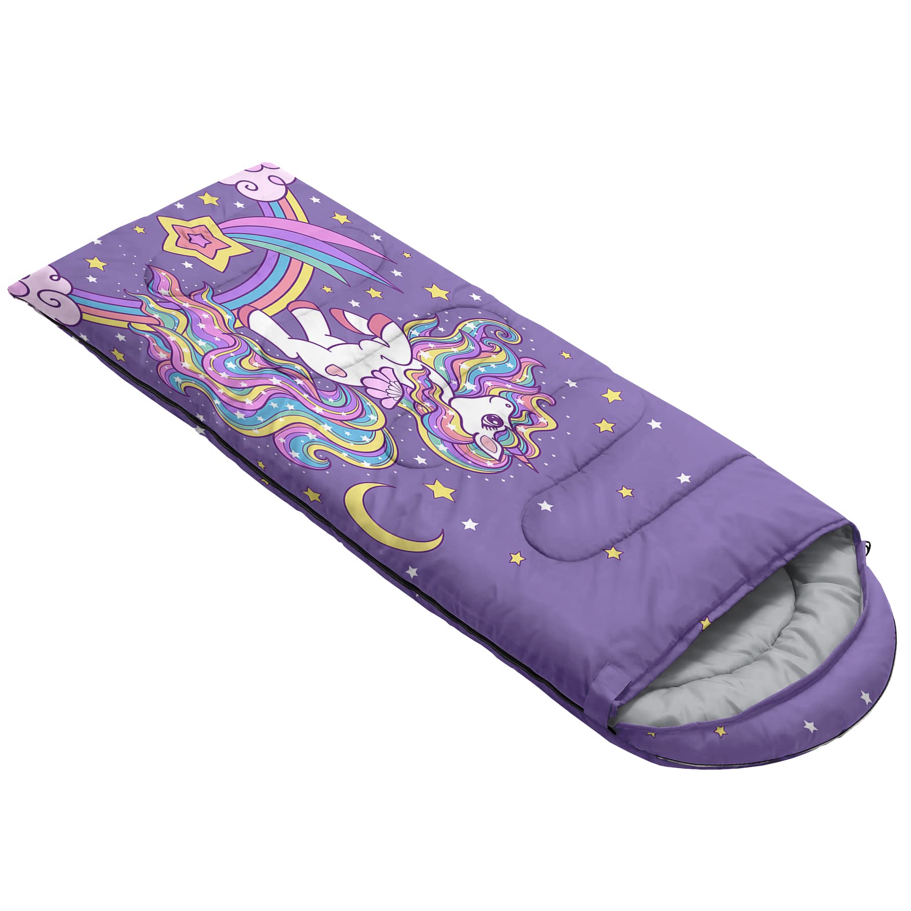 QOOMO 3 Season Lightweight Waterproof Sleeping Bag for Adults & Kids - Warm & Cool Weather Camping Gear for Travel, Hiking, Backpacking & Outdoor Adventures