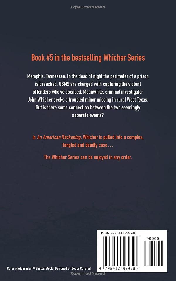 John Whicher Books: An American Reckoning - Historical Crime Fiction