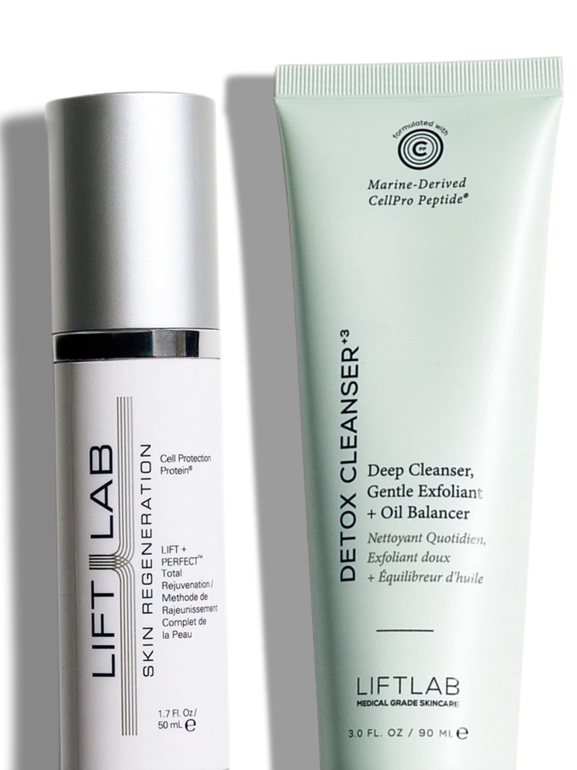 LIFTLAB Perfect Skin Duo Set - Anti-Aging & Hydrating Skincare Combo for Glowing Complexion | Day & Night Routine for Dry, Sensitive & Mature Skin