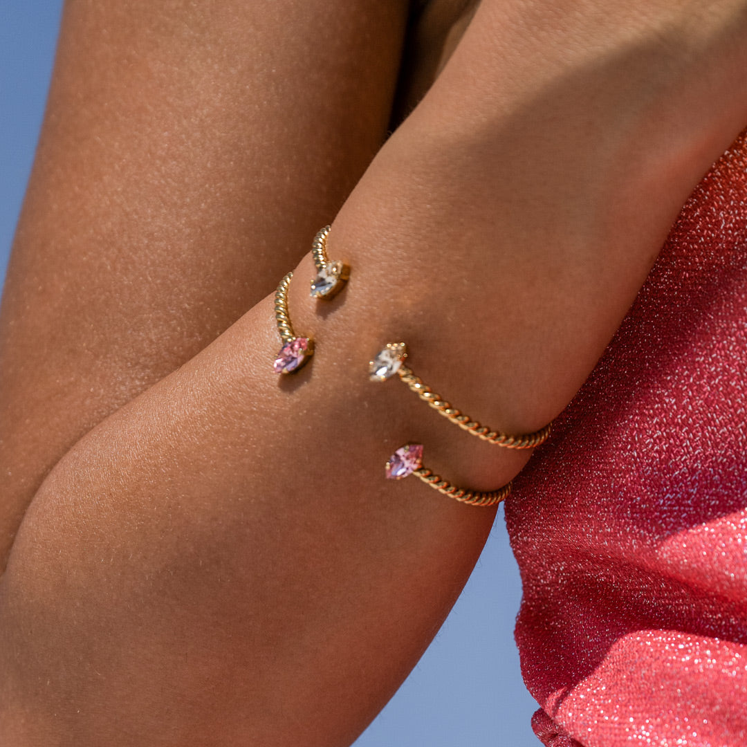 Petite Navette Bracelet in Light Rose - Elegant & Dainty Jewelry for Women | Perfect for Everyday Wear, Date Nights & Special Occasions