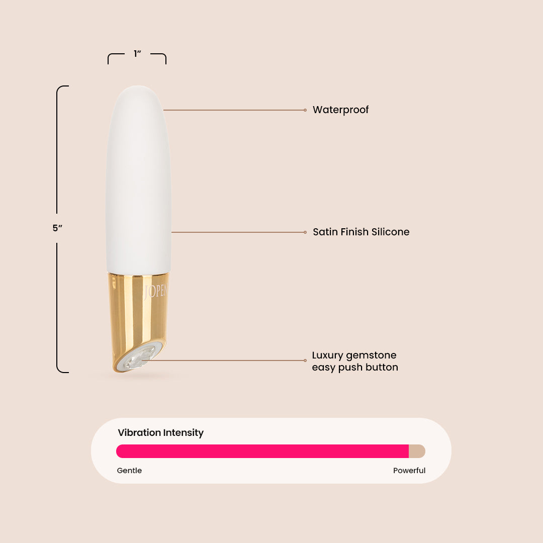 Jopen Callie™ Rechargeable Mini Wand Vibrator - Silicone Personal Massager for Women, Powerful & Quiet Clitoral Stimulation - Perfect for Couples & Solo Play