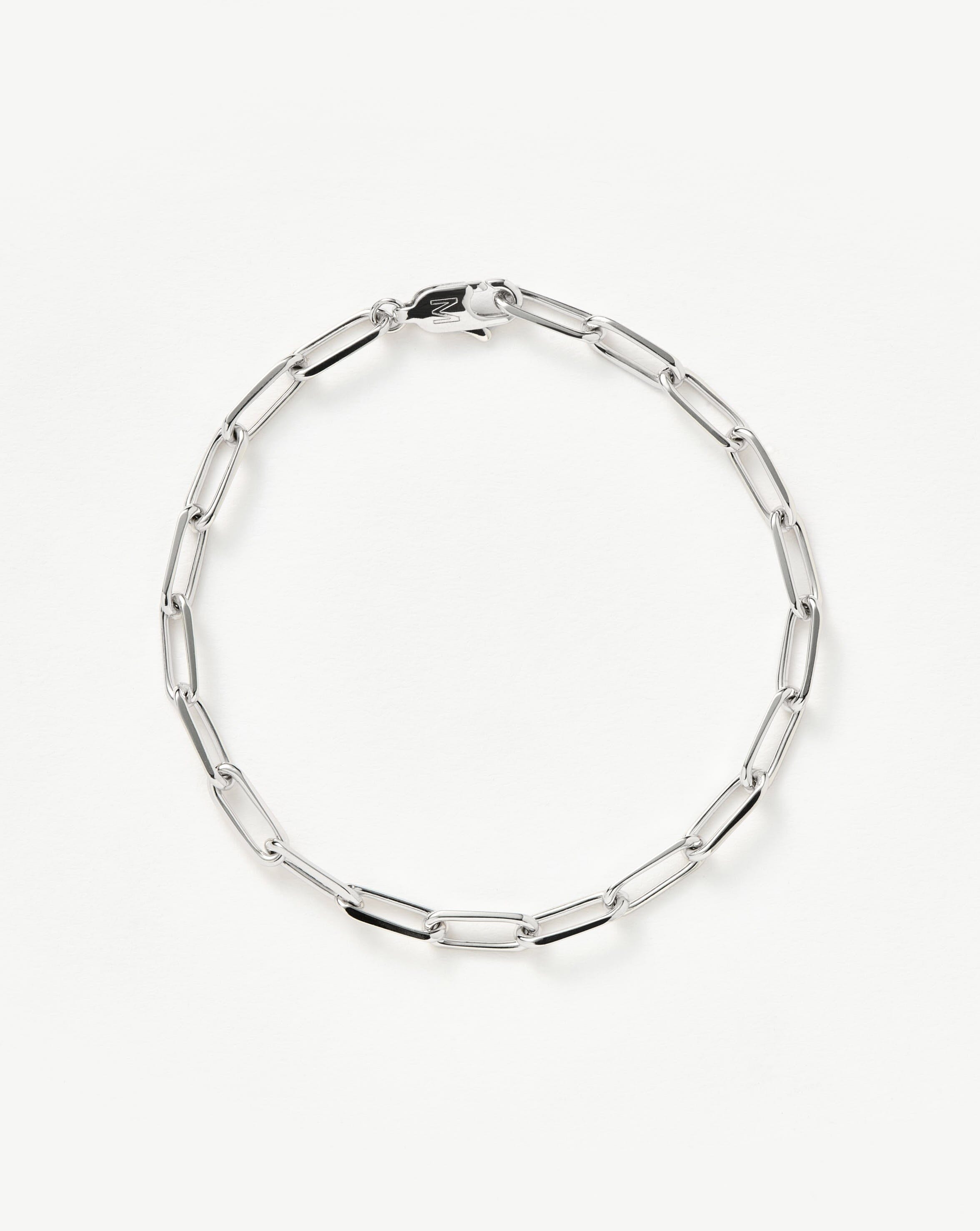 Classic Mini Paperclip Chain Bracelet - Silver Plated Jewelry for Women | Trendy Layering Bracelet for Everyday Wear & Gift Giving