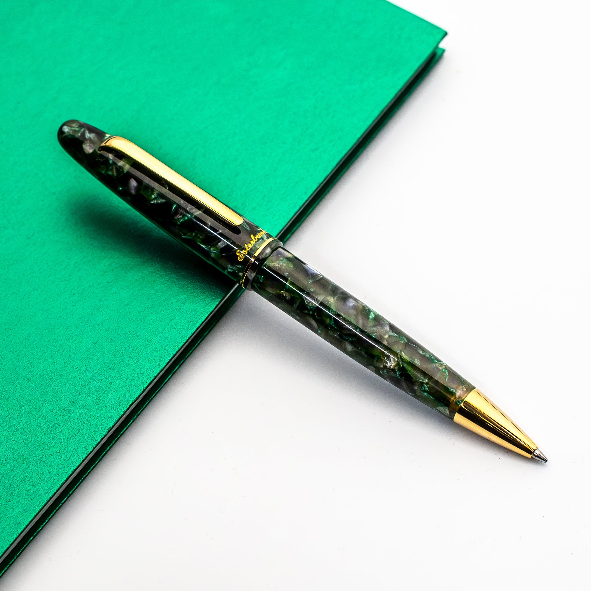 Esterbrook Estie Ballpoint Pen - Jurassic Color with Gold Trim | Premium Writing Instrument for Office, Business Gifts & Luxury Collectibles