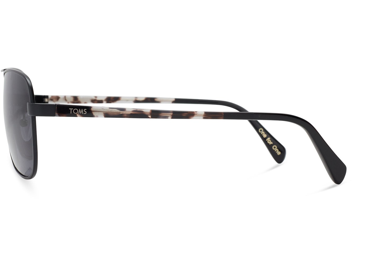 TOMS Navigator 201 Sunglasses - Matte Black & Dark Grey Polarized Lenses (Model 10007268) | UV Protection for Driving, Beach & Outdoor Activities