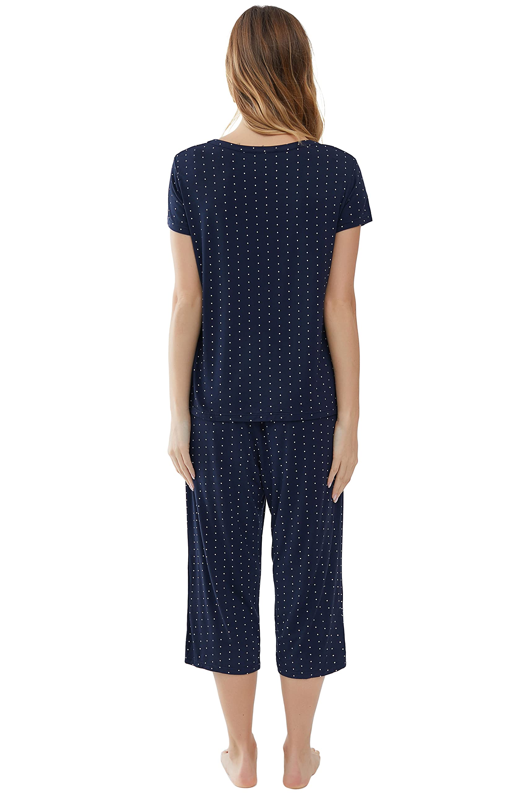 Cooling Bamboo Viscose Pajama Set for Women - Lightweight & Moisture-Wicking Sleepwear for Night Sweats (Sizes S-XXL) - Perfect for Hot Sleepers & Summer Nights