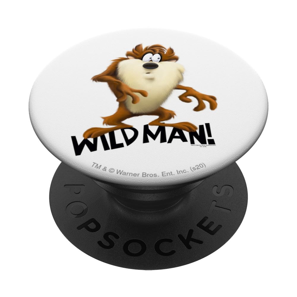 Looney Tunes Taz Wild Man PopSockets Standard PopGrip - Swappable Phone Grip & Stand for iPhone, Samsung & Smartphones - Perfect for Gaming, Selfies & Everyday Use