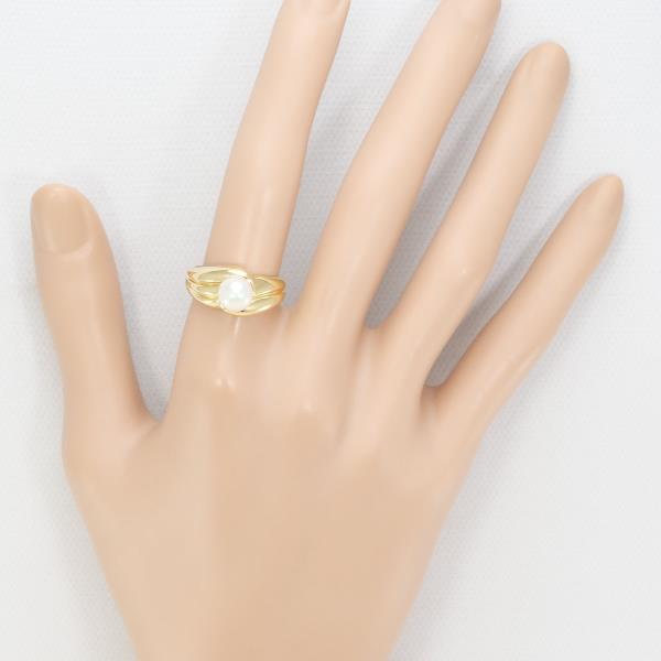 18K Yellow Gold Akoya Pearl Ring - Elegant Pearl Jewelry for Women - Perfect for Weddings, Anniversaries & Special Occasions