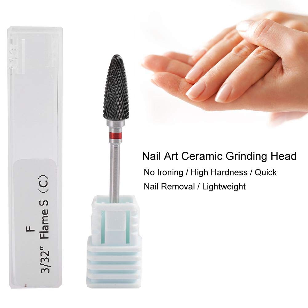 5 Types Ceramic Nail Drill Bits Set - Cylinder Shape Grinding Heads for Professional Manicure, Nail Polishing & Exfoliating | Perfect for Salon & Home Nail Care, Pedicure & Nail Art Removal