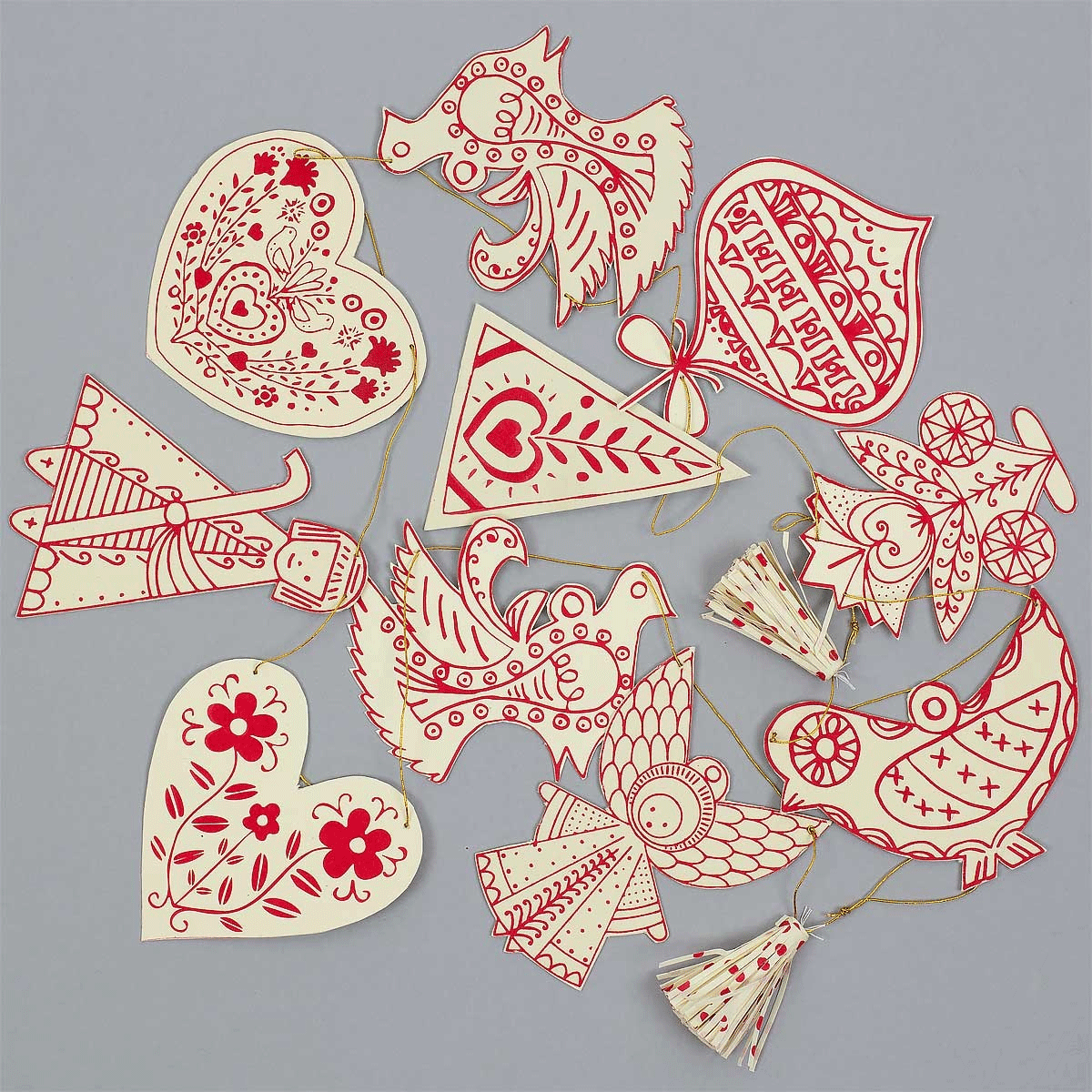 AfroArt Folklore Paper Garland Decoration - Handmade Cultural Party Decor for Home, Wedding & Festival Celebrations