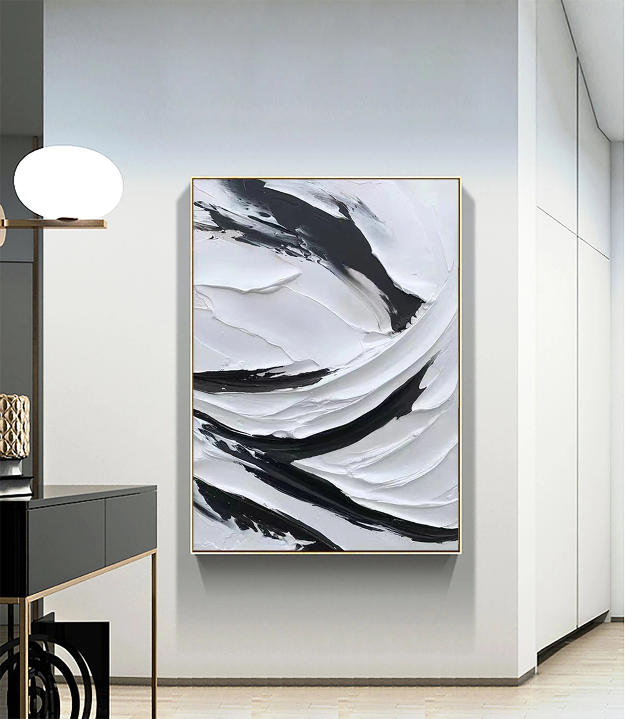 Minimalist Textured Plaster Art Painting - MM043 | Modern Abstract Wall Decor for Living Room, Bedroom & Office