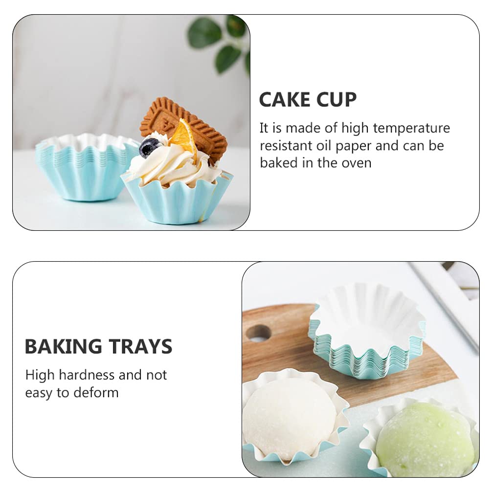 Hemoton 50pcs Christmas Cupcake Baking Cups - Disposable Muffin Liners, Mini Wedding Cake Cups, Baby Shower & Flower Cake Covers | Perfect for Holiday Baking, Party Decorations & Dessert Displays
