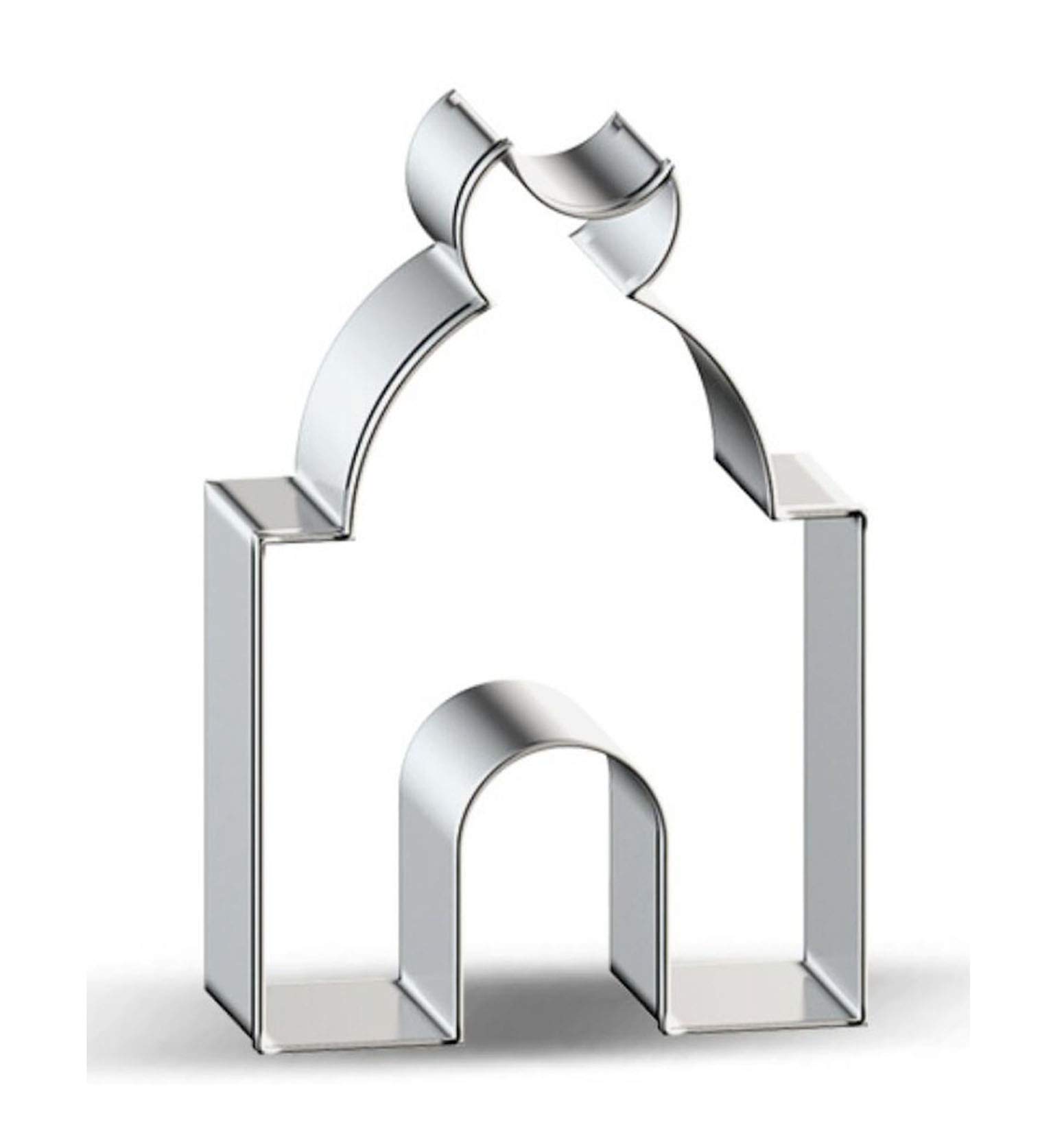 Church House Cookie Cutter - Stainless Steel Christmas Cookie Cutters for Baking, Holiday Decorations, Gingerbread House Making - Perfect for Christmas Parties, DIY Crafts, and Home Baking Gifts