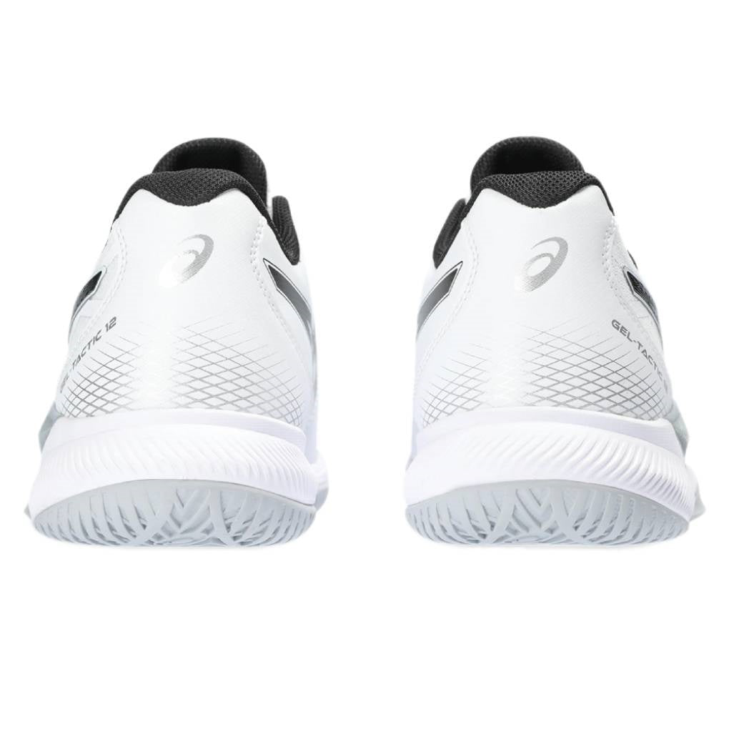 ASICS Gel Tactic 12 Men's Volleyball Shoes - White/Black - Indoor Court Shoes for Badminton, Squash & Pickleball - Lightweight & Supportive Athletic Shoes for Men