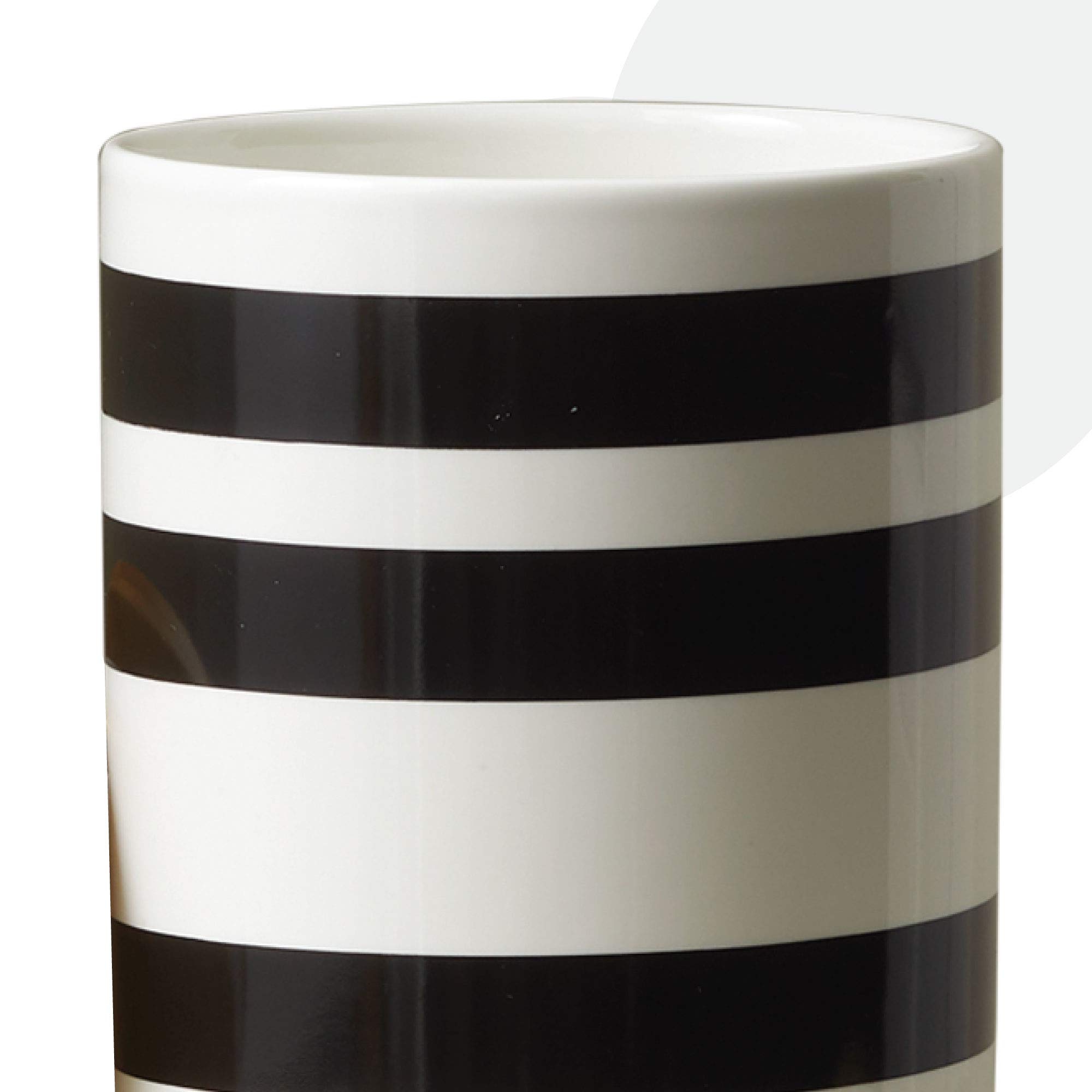 Latter-Day Home Stripe Kitchen Canister Set - 4.25'’x 4.25’’x 6.5'' Flour and Sugar Containers - Countertop Storage for Baking Essentials, Coffee, Tea, and Spices