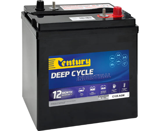 Century C105 AGM Deep Cycle Battery 6 Volt 225Ah - Perfect for Solar Power Systems, RVs, Marine & Off-Grid Applications