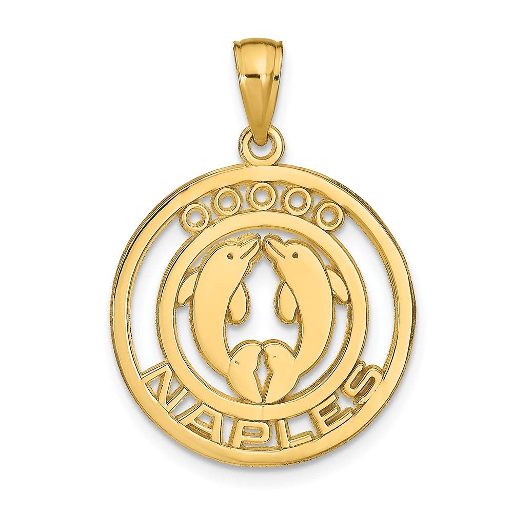 Auriga 14k Yellow Gold Dolphin Pendant Necklace for Women - Elegant Marine Jewelry Gift for Birthday, Anniversary & Special Occasions