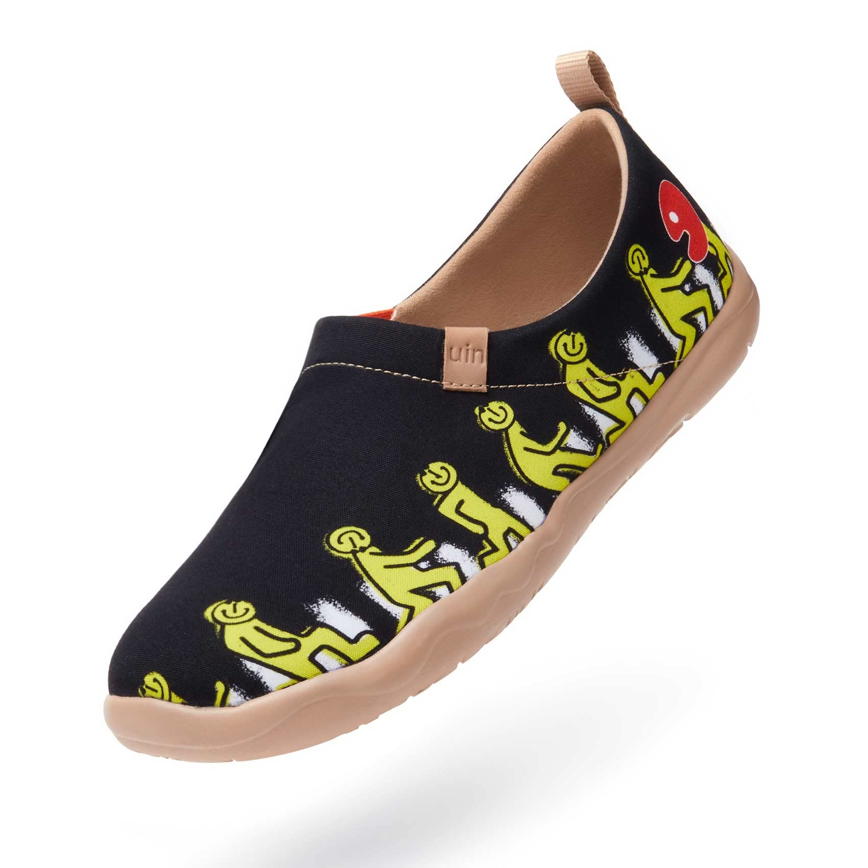 UIN Men's Slip On Canvas Sneakers - Lightweight Comfortable Walking Shoes for Travel & Casual Wear - Breathable Art Painted Loafers - Perfect for Daily Commute, Weekend Outings & Beach Vacations