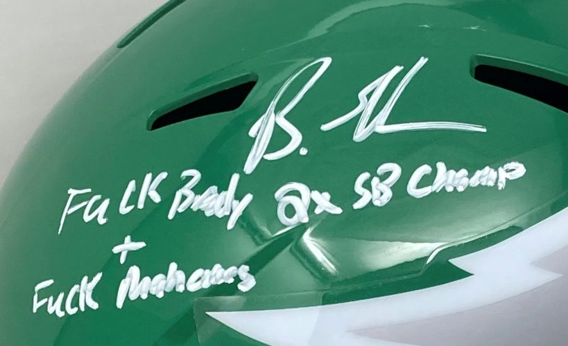 Brandon Graham Autographed Philadelphia Eagles Kelly Green Replica Helmet - Limited Edition, Includes COA - Perfect for NFL Fans, Collectors, and Sports Memorabilia Displays