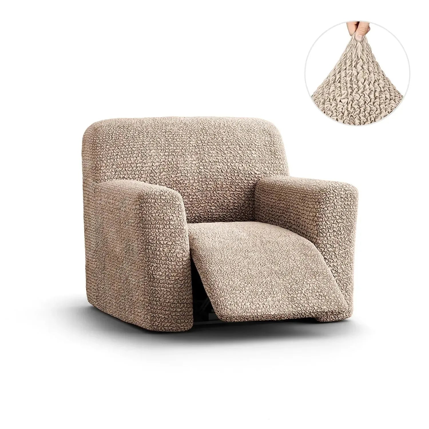 Microfiber Reclining Armchair Slipcover - Stretchable Furniture Protector for Living Room, Bedroom & Home Theater - Easy Wash Sofa Cover for Comfort & Style