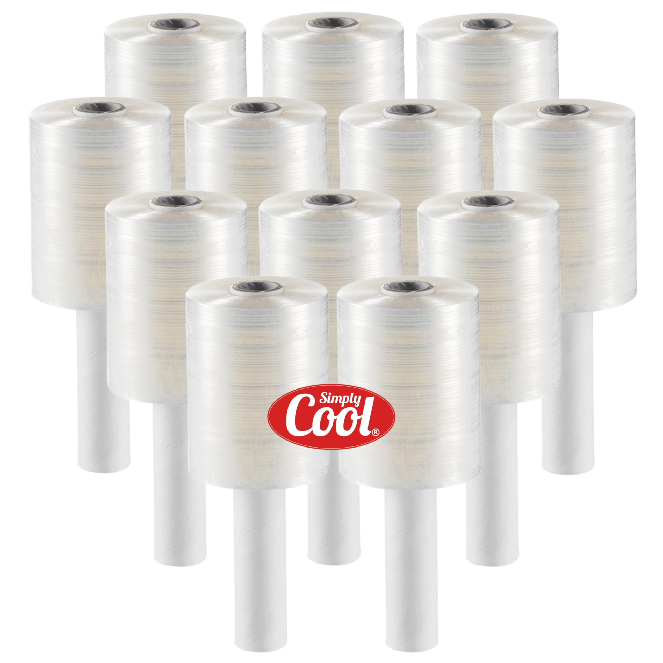 12 Pack Industrial Strength Mini Hand Stretch Wrap - 5