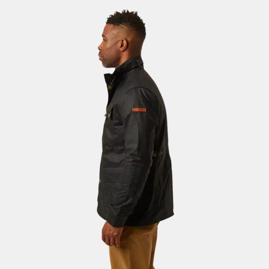 Bexley Jacket for Men - Waterproof Windbreaker with Hood, Lightweight Outdoor Jacket (Black) - Perfect for Hiking, Camping & Travel