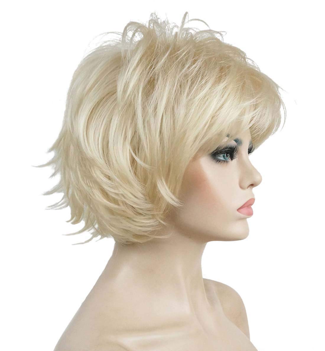 Stylish Short Layered Shaggy Synthetic Wig with Bangs for Women - Perfect for Cosplay, Halloween & Daily Fashion Looks
