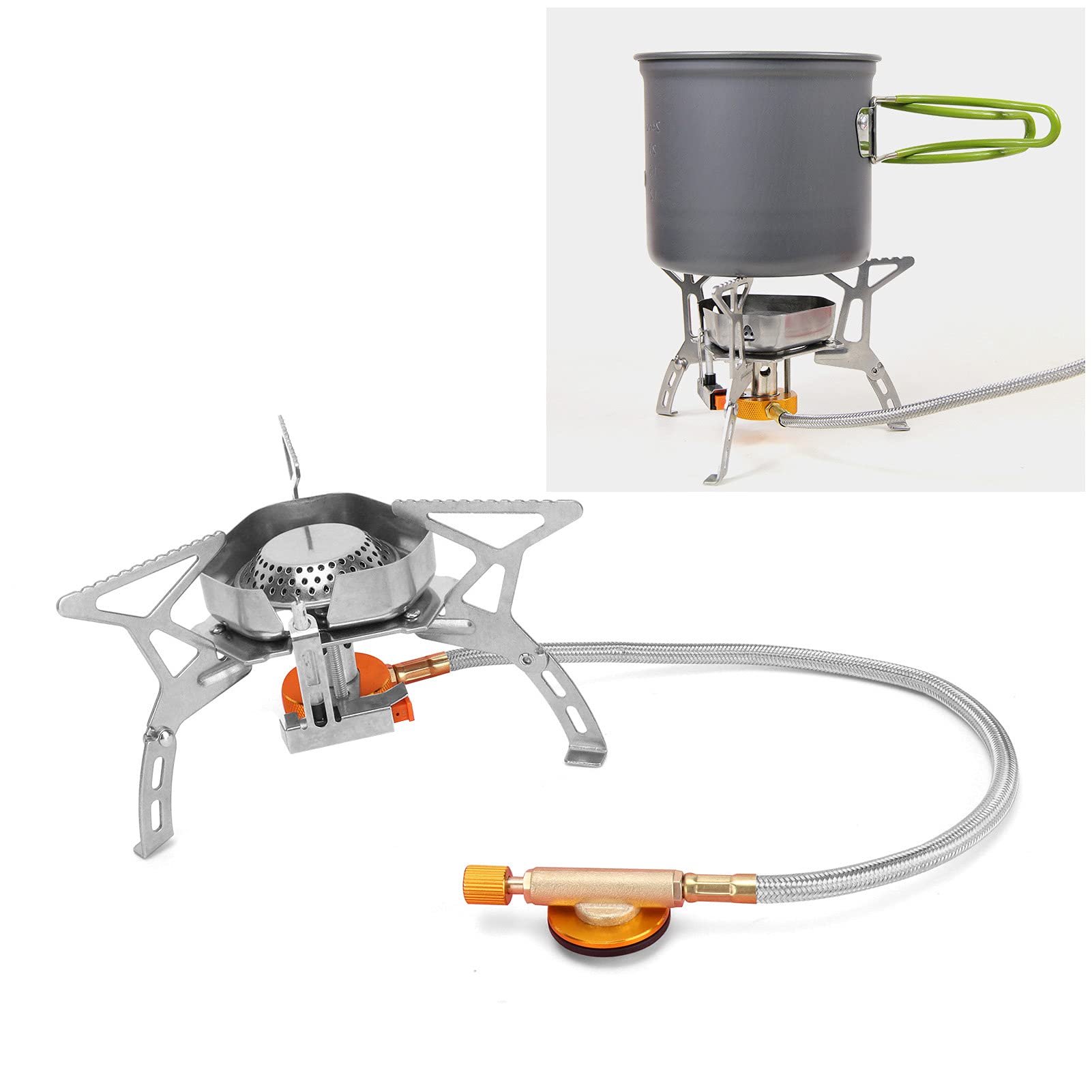 URRNDD Mini Gas Stove - Portable Foldable Windproof Camping Stove for Outdoor Cooking | Perfect for Picnics, Backpacking, Hiking & Emergency Preparedness