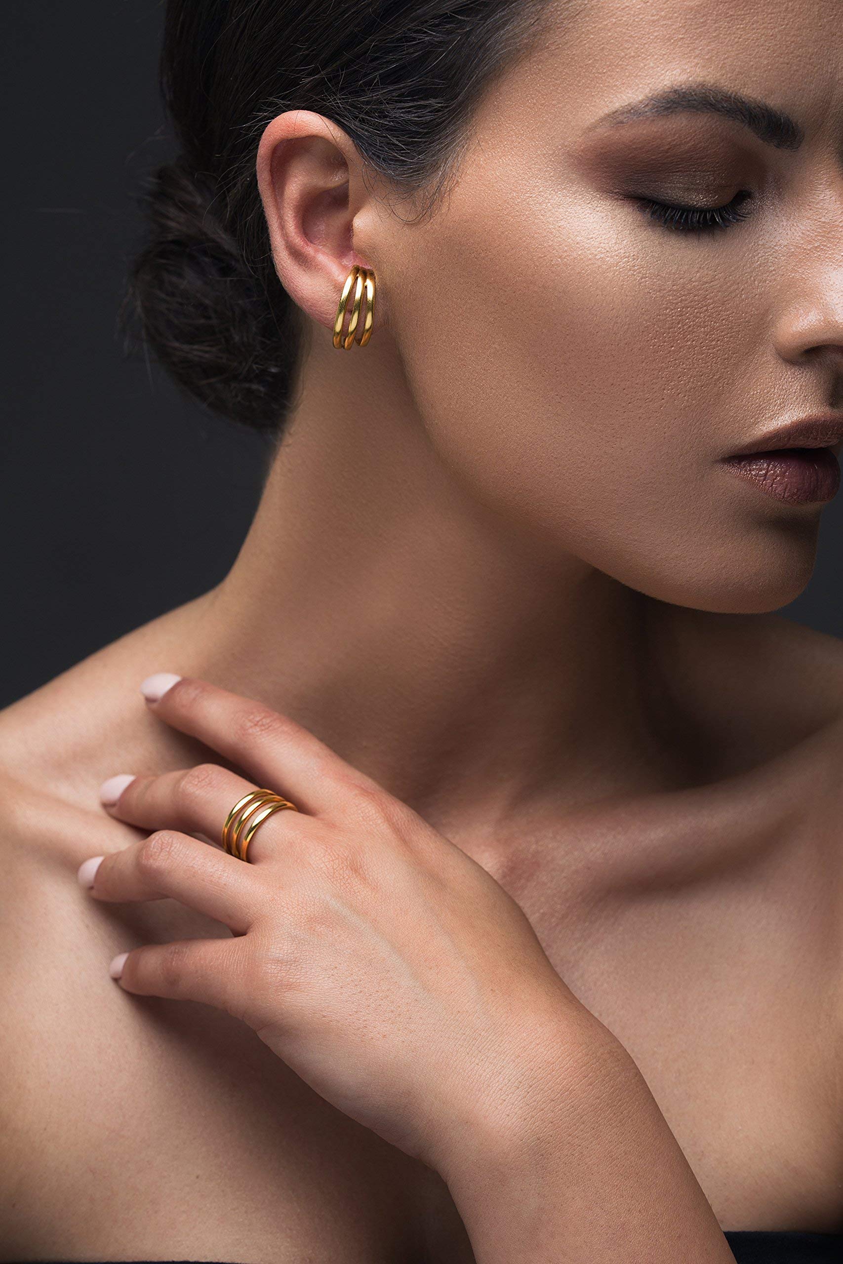 Handmade Stackable Rose Gold Rings - Minimalist Thin Band Rings for Women, Unique Gold Jewelry Gift for Her, Perfect for Layering, Stacking & Everyday Wear
