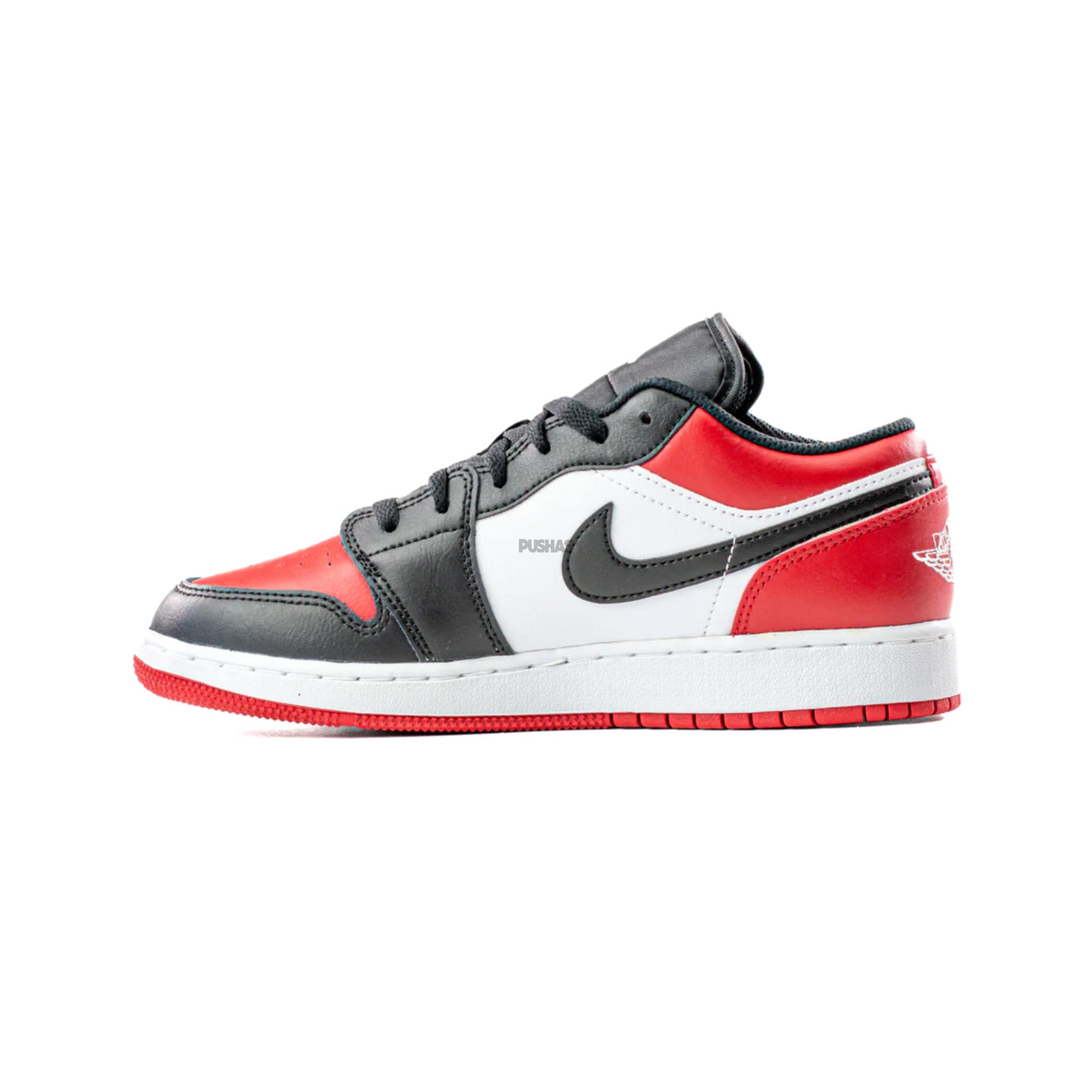 Air Jordan 1 Low 'Bred Toe' GS Sneakers (2021) - Women's Basketball Shoes for Casual Wear & Street Fashion
