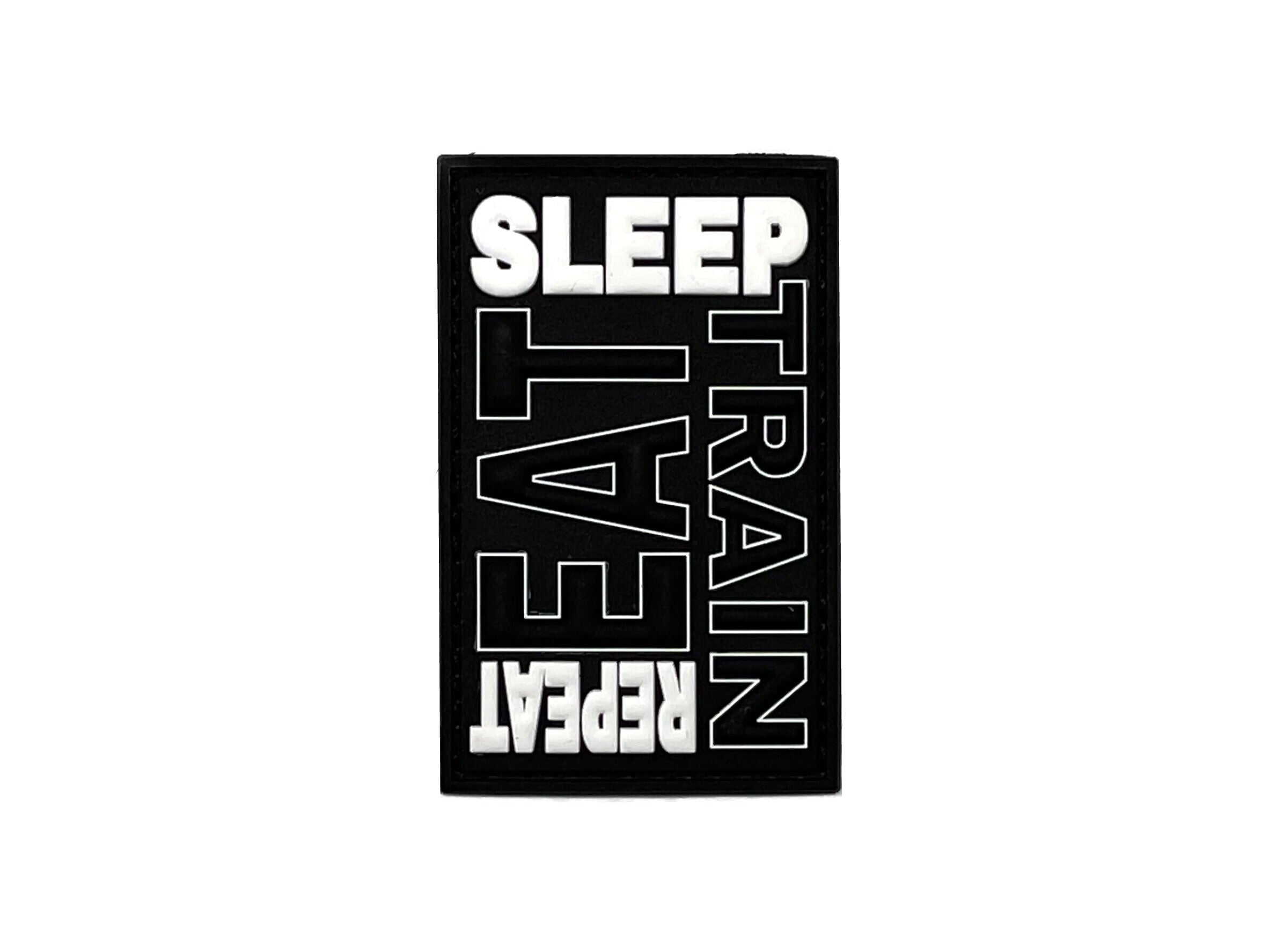 Eat Sleep Train Repeat - Motivational Fitness & Workout T-Shirt for Gym, Running & Training - Perfect for Athletes & Fitness Enthusiasts