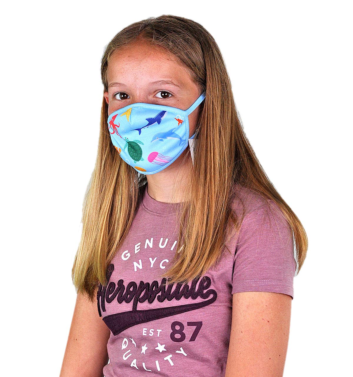 Wild Republic Wild Smiles Reusable Washable Half Face Mask - Comfortable & Breathable for Outdoor Activities, Travel & Daily Protection
