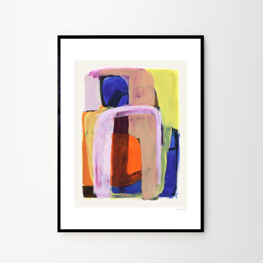 THE POSTER CLUB Berit Mogensen Lopez Prana Art Print - A5 Size Framed Wall Decor for Living Room, Bedroom & Office | Yoga Inspired Boho Home Decor