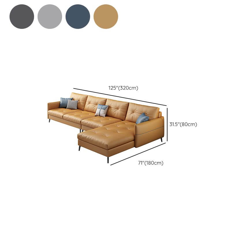 Premium Stain-Resistant Sectional Sofa Set - Tufted Split Back Couch for Living Room, Home Theater & Lounge - Comfortable Modern Furniture for Family Gatherings & Relaxation