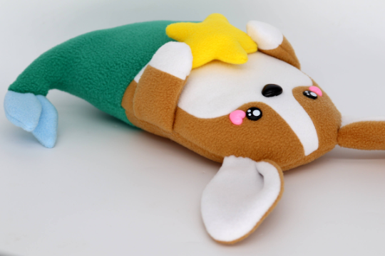 Handmade Corgi Mermaid Plush Toy - Custom Stuffed Animal for Kids, Gifts & Nursery Decor | Perfect for Birthdays, Baby Showers & Themed Parties