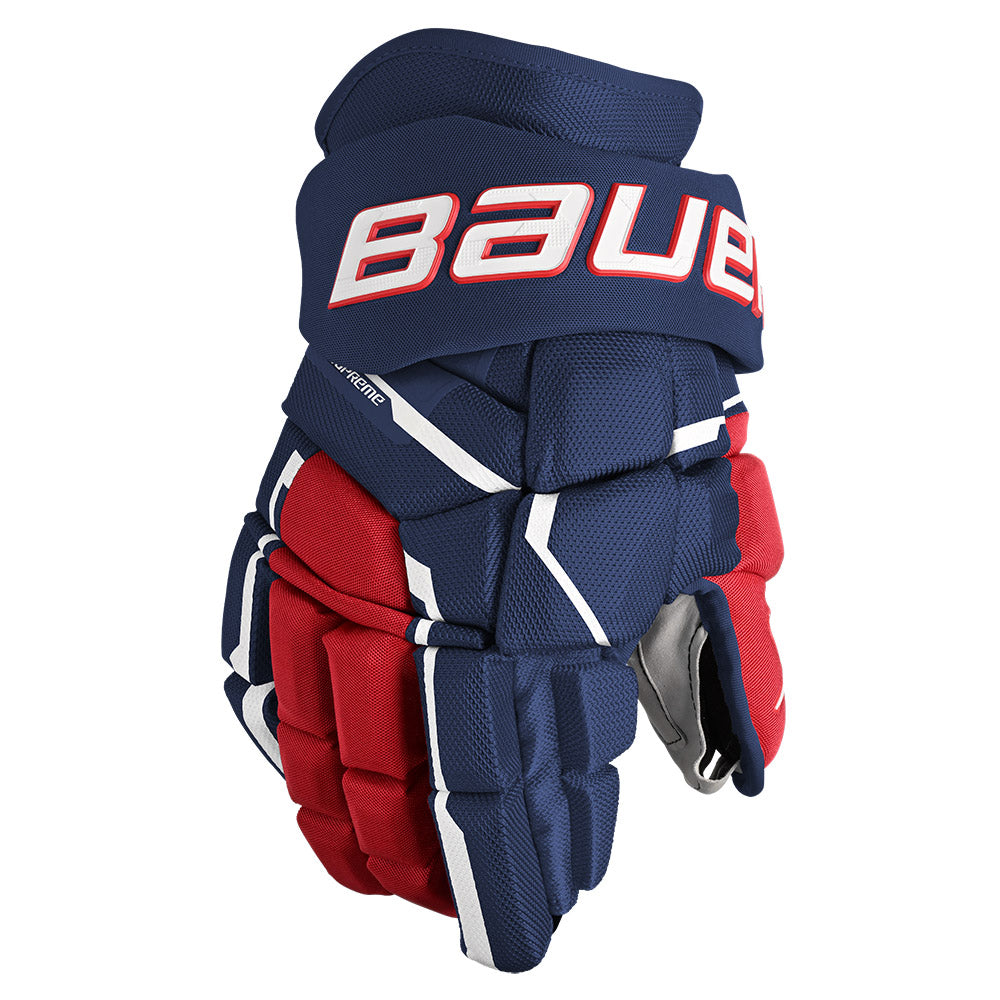 Bauer Supreme Mach Intermediate Ice Hockey Gloves - Youth & Adult Protective Gear for Hockey Players - Perfect for Games, Practice & Training Sessions