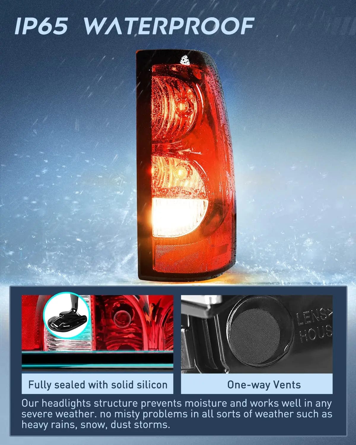 2003-2007 Chevy Silverado 1500/1500HD/2500/2500HD/3500 Passenger Side Tail Light Assembly - Replacement for Classic Models, Perfect for Night Driving & Enhanced Safety