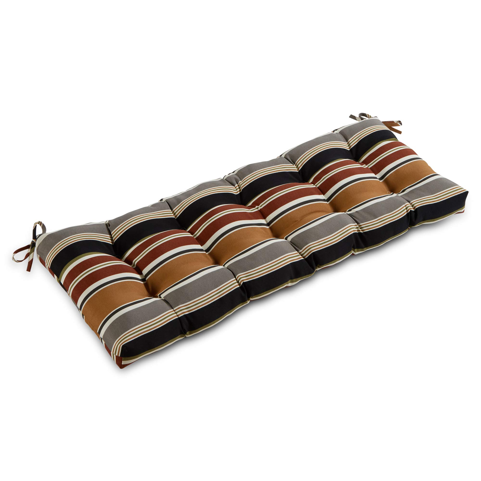 Greendale Home Fashions 51x18-inch Outdoor Bench Cushion Set of 1 - Espresso Stripe Design - Water-Resistant & UV-Protected - Perfect for Patio, Deck, or Garden Furniture