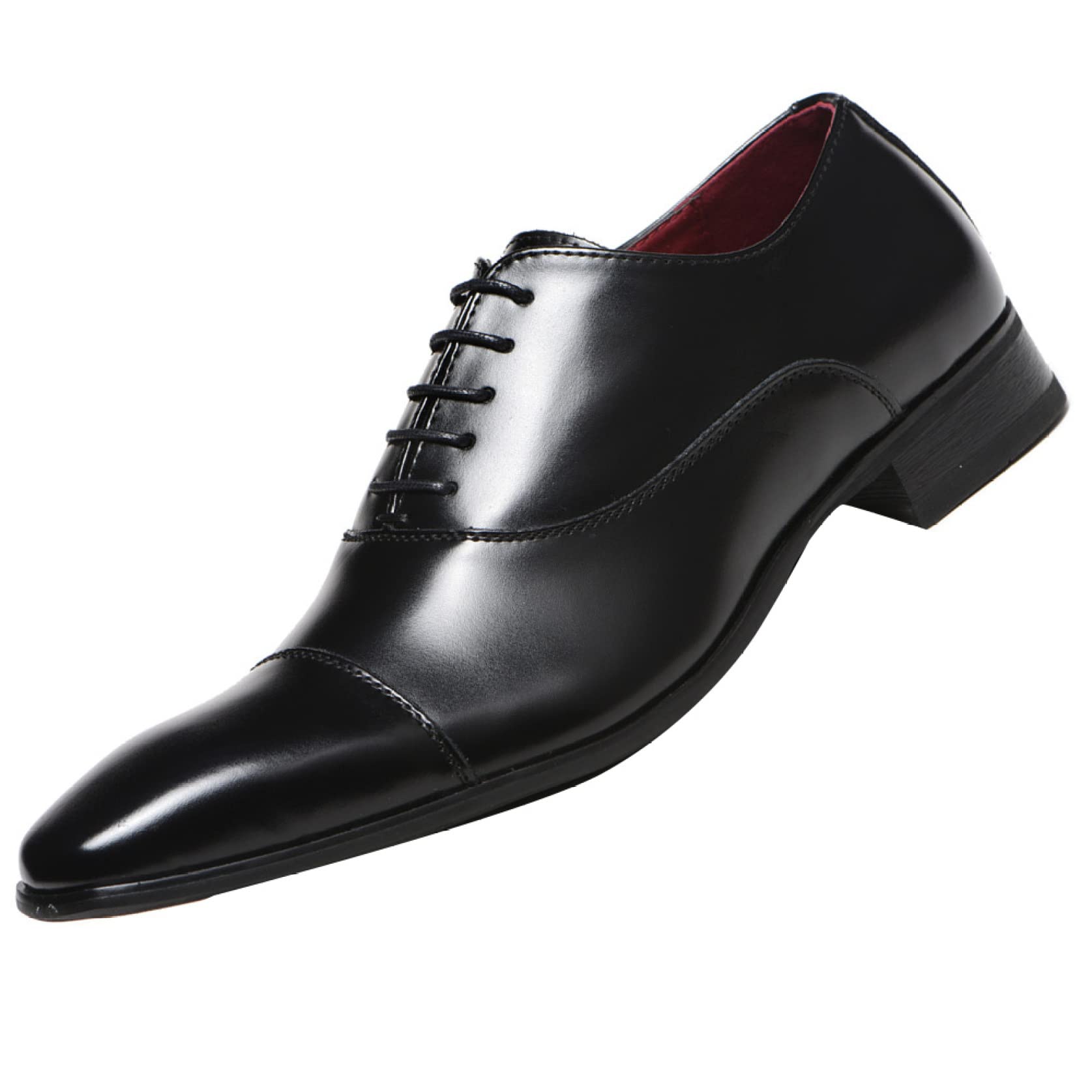 **Men's Retro Square Toe Oxford Dress Shoes – Comfortable Height Increasing Business Formal Shoes for Wedding, Tuxedo & Office Wear**    *(Perfect for Weddings, Prom, Business Meetings & Special Occasions)*