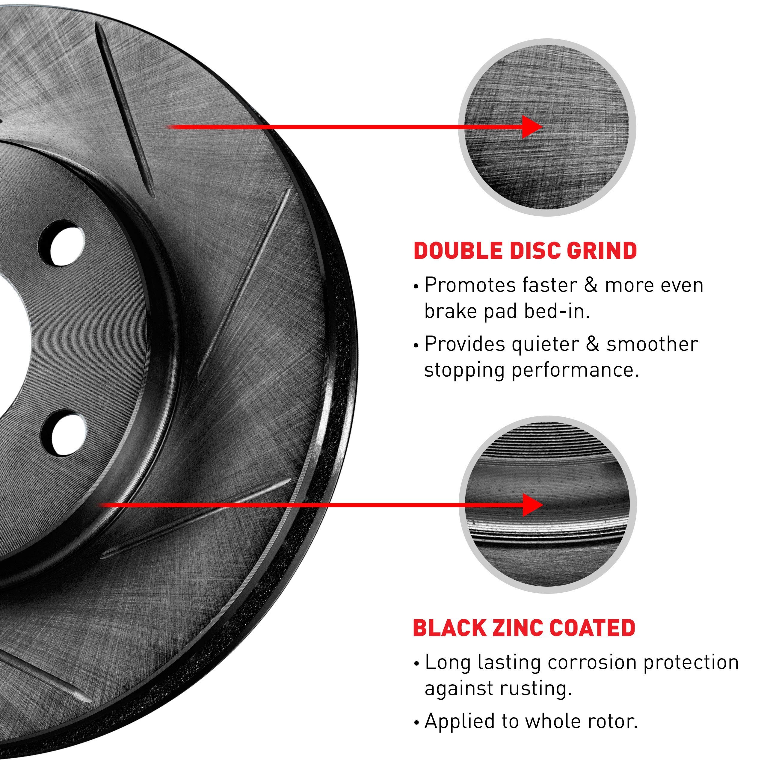 R1 Concepts Rear Brake Pads and Rotors Kit - Ceramic Brake Pads & Drilled Rotors - Compatible with 2000 Volvo V70 - Perfect for Daily Commuting & Highway Driving