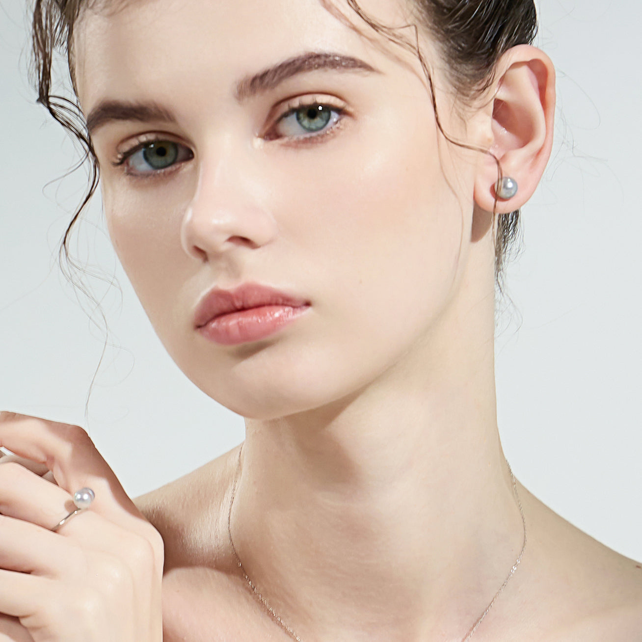 18K Gold Madama Blue Akoya Pearl Stud Earrings - AAA Grade Cultured Pearls, Hypoallergenic Jewelry for Women | Perfect for Weddings, Anniversaries & Special Occasions