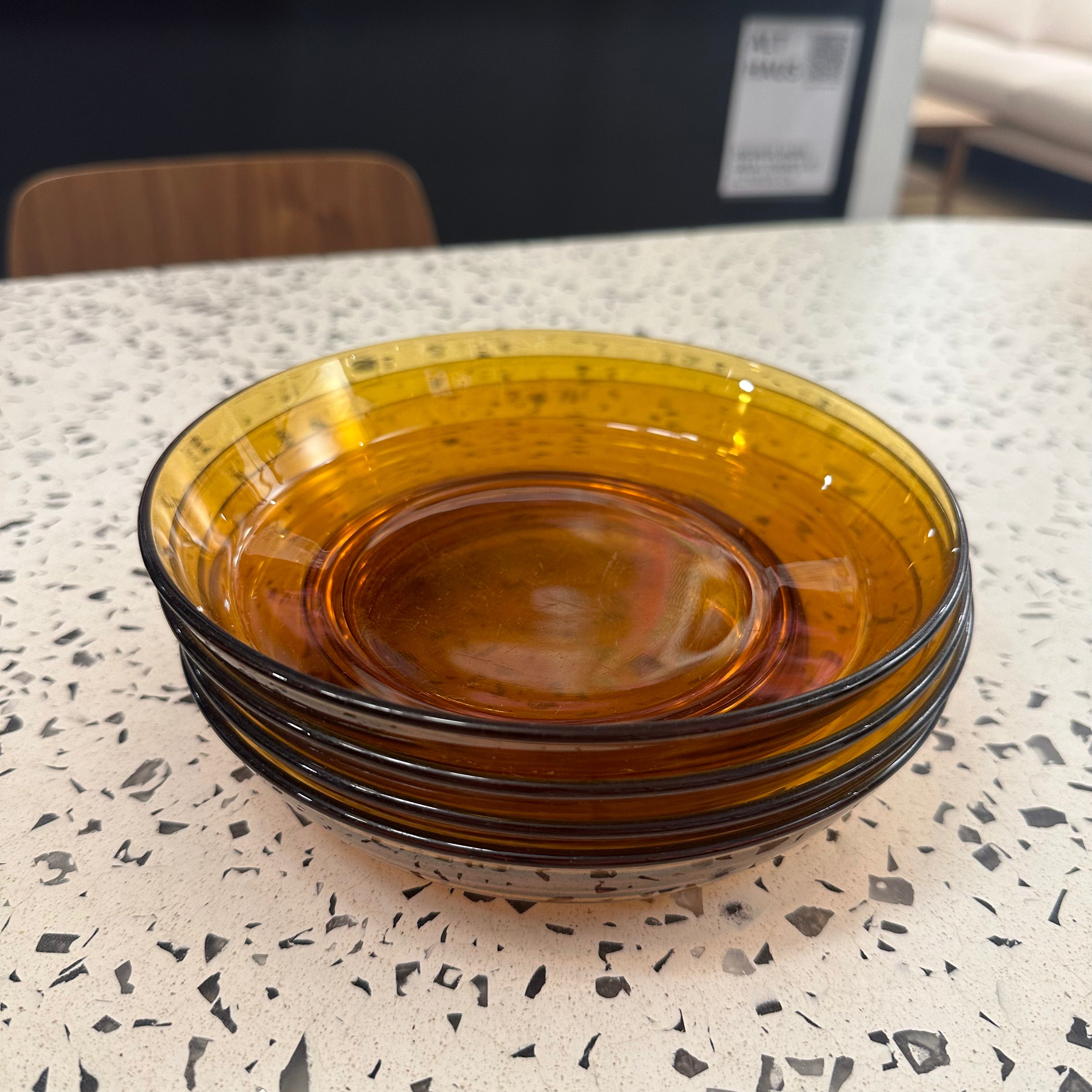 Amber MCM Vereco Small Plates Set of 4 - Stylish Melamine Appetizer Plates for Dinner Parties, Picnics & Home Decor