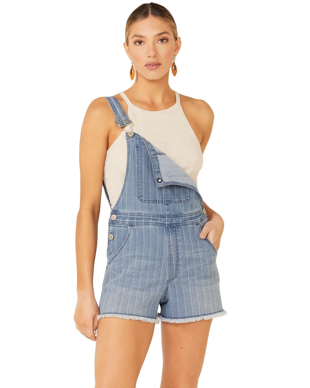 Rock and Roll Cowgirl Denim Overalls - Medium Wash Vintage Style WA-9752 | Western Fashion, Country Music Festival Outfit, Retro Denim Jumpsuit for Women
