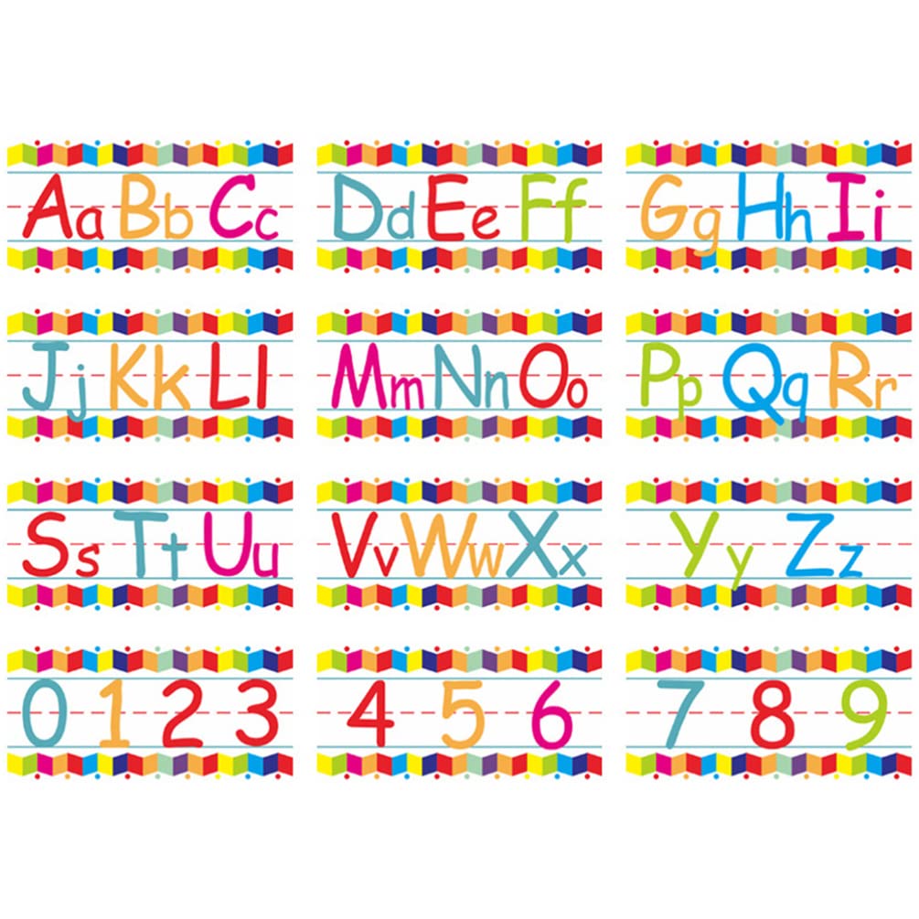 NUOBESTY Alphabet & Number Wall Stickers - 1 Set of Educational Letter Decals for Kids, Classroom & Nursery Room Decor - Perfect for Learning ABCs, Counting & Home Schooling Activities