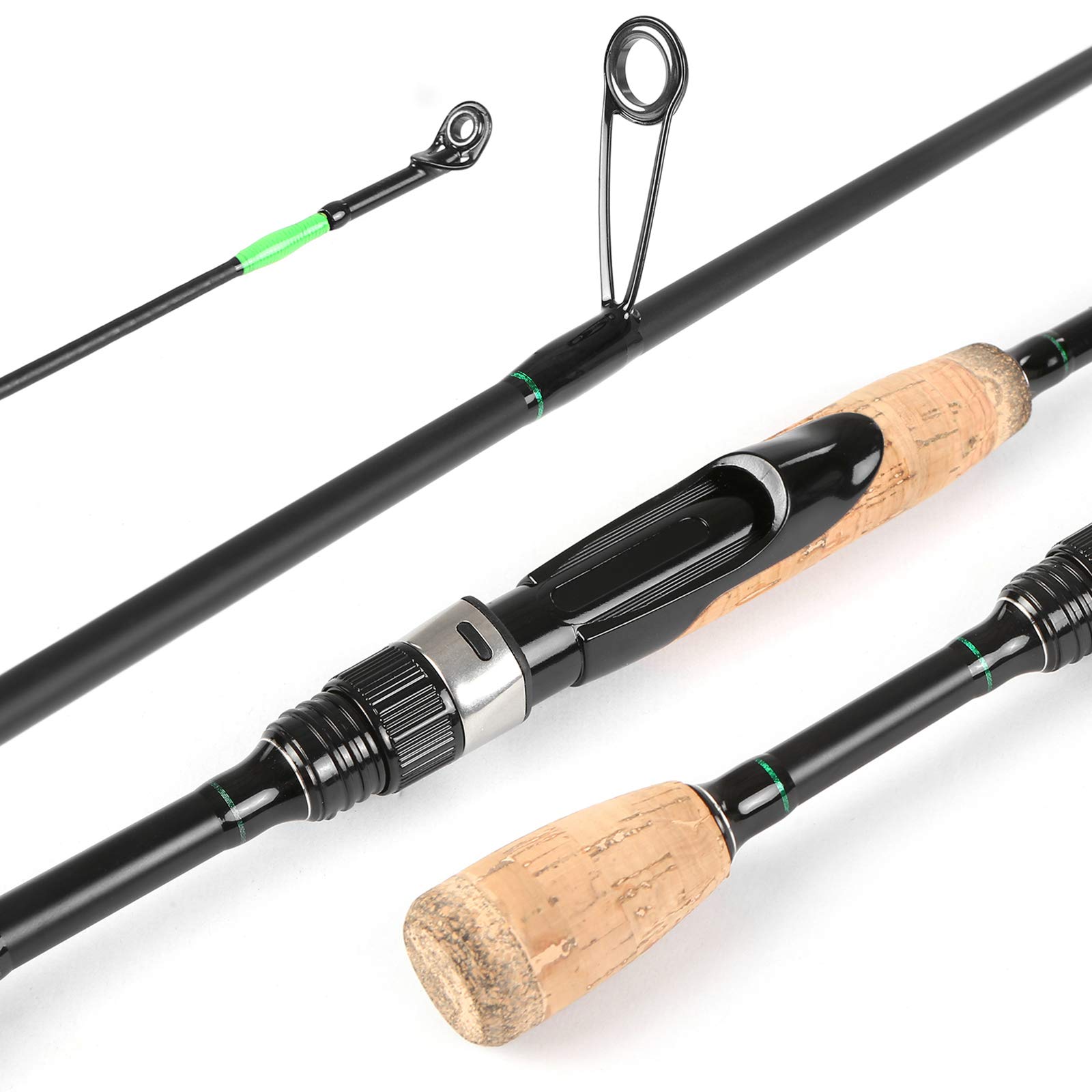 Lixada Portable Travel Spinning Fishing Rod - Lightweight Carbon Fiber 4-Piece Fishing Pole with Storage Bag (1.96m/2.1m/2.2m Options) - Ideal for Backpacking, Camping & Freshwater Fishing Adventures