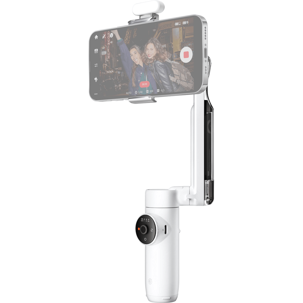 Insta360 Flow Smartphone Gimbal Stabilizer - 3-Axis Stabilization for iPhone & Android - Vlogging, Live Streaming & Content Creator Kit (White) - Perfect for Travel, YouTube & Social Media Videos